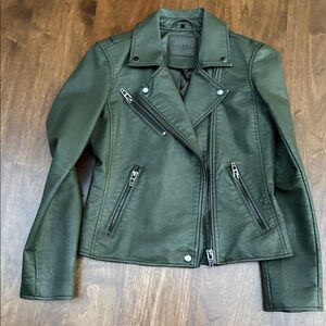 Blank NYC Olive vegan Leather Jacket